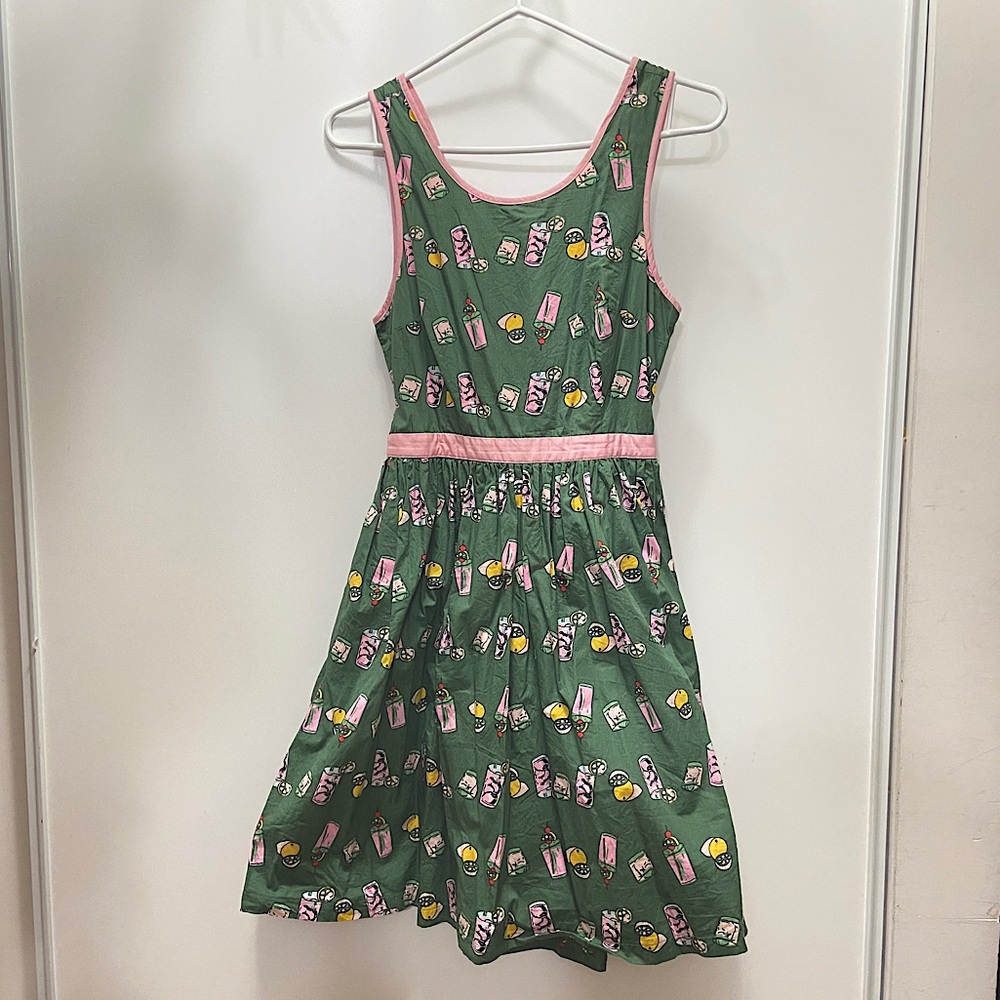 MODCLOTH Retro Green Cocktail Dress